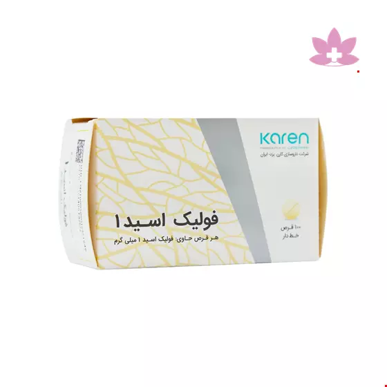 Karen Folic Acid 1 mg  100 Scared Tablets