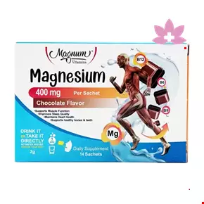 Magnum Vitamins Magnesium 400 mg chocolate flavor  14 Sachet