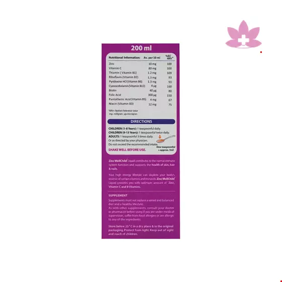 Vitalogic Zinc Wellchild Liquid 200 ml
