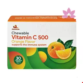 Vitamin Life Chewable Vitamin C 500 mg  orange Flavor 30 Tabs