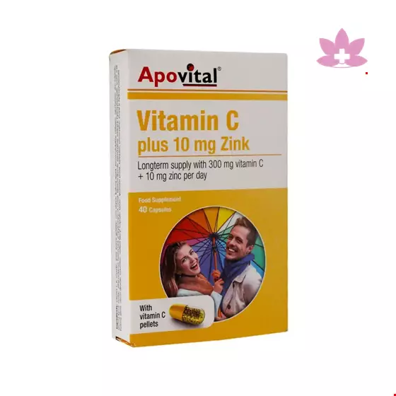 Apovital Vitamin C Plus 10 mg Zink 40 Capsule 