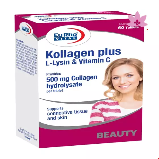 Eurho Vital Kollagen Plus L Lysin And Vitamin C 60 Tabs