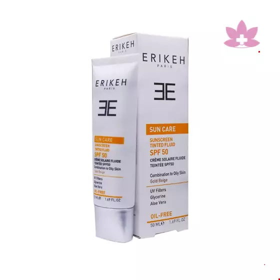 Erice SDF 50 Golden Beige Sunscreen Fluid, Suitable For Oily And Combination Skin, 50 ml