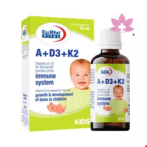 قطره خوراکی ویتامین آ + د3 + کا2 یوروویتال 30 میلی لیتری