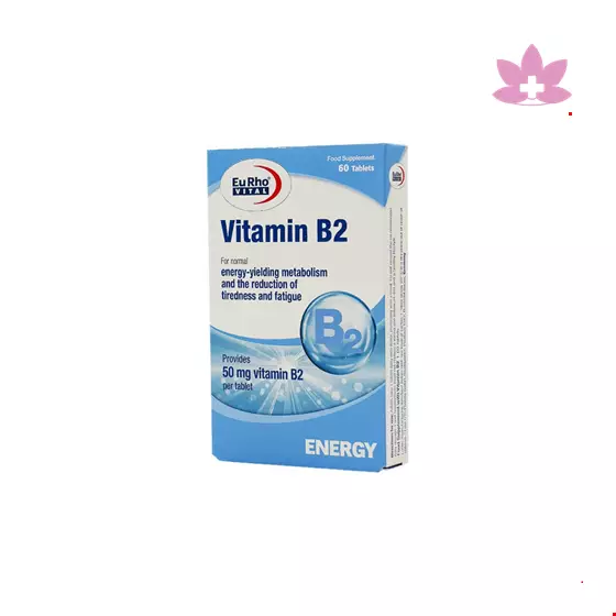 Eurho Vital Vitamin B2 Food Supplement 50 mg - 60 Tabs