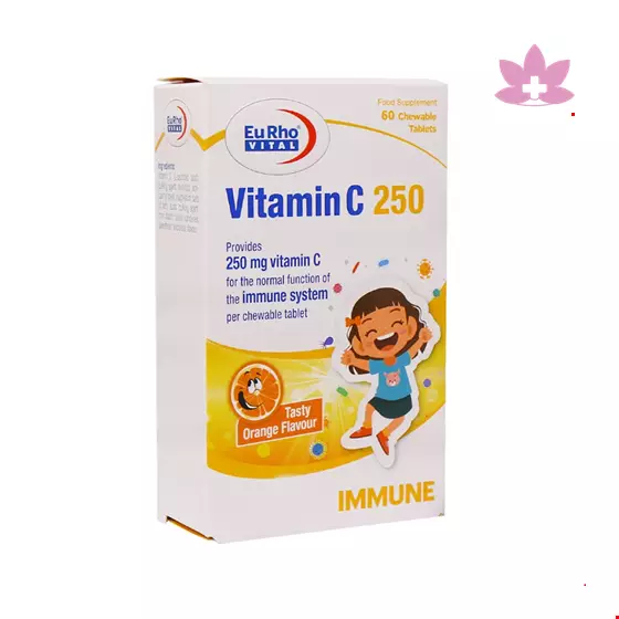 Eurho Vital Vitamin C 250 mg 60 Chewable Tablets