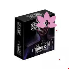SIX Super Ribbed Condom 3 Packs