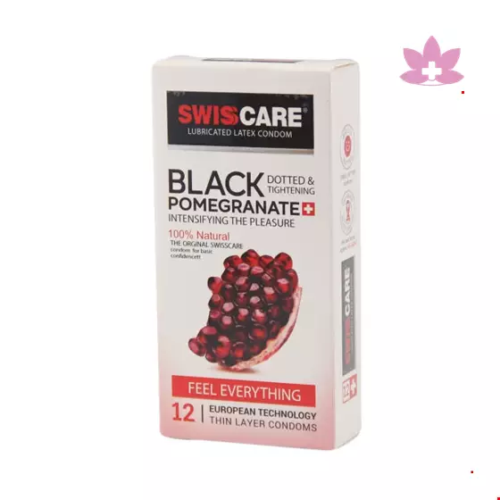 Swiss Care Black Pomegranate condom 12 pcs