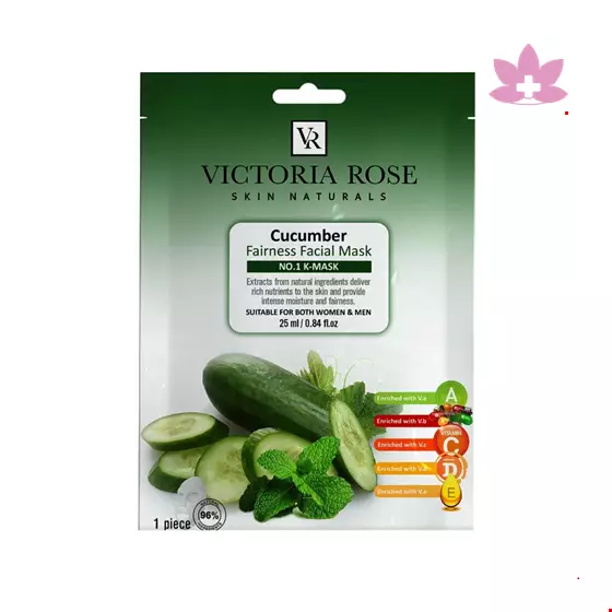 Victoria Rose Cucumber And Menthol Face Sheet Mask ۲۵ gr